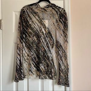 Zara Marbled Blouse Top